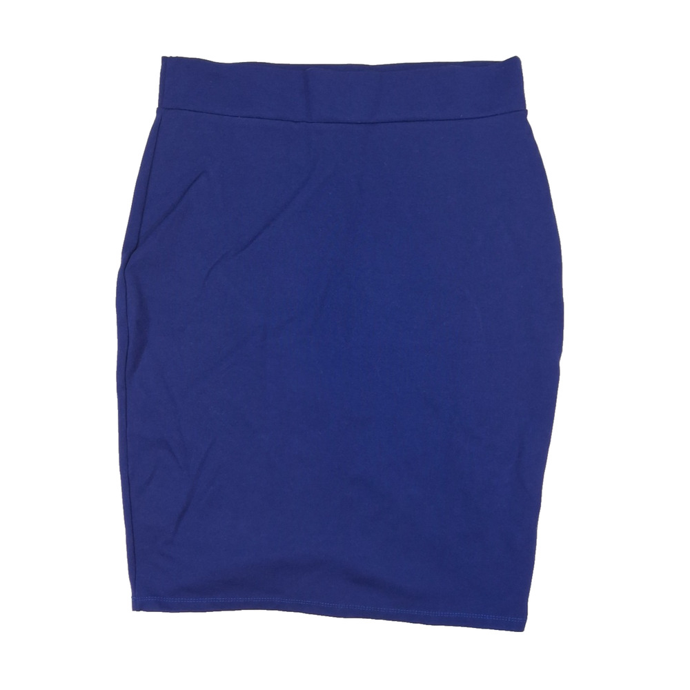 Urban Coco Bodycon Pencil Skirt Small Royal Blue Stretch High Waist Viscose Blen